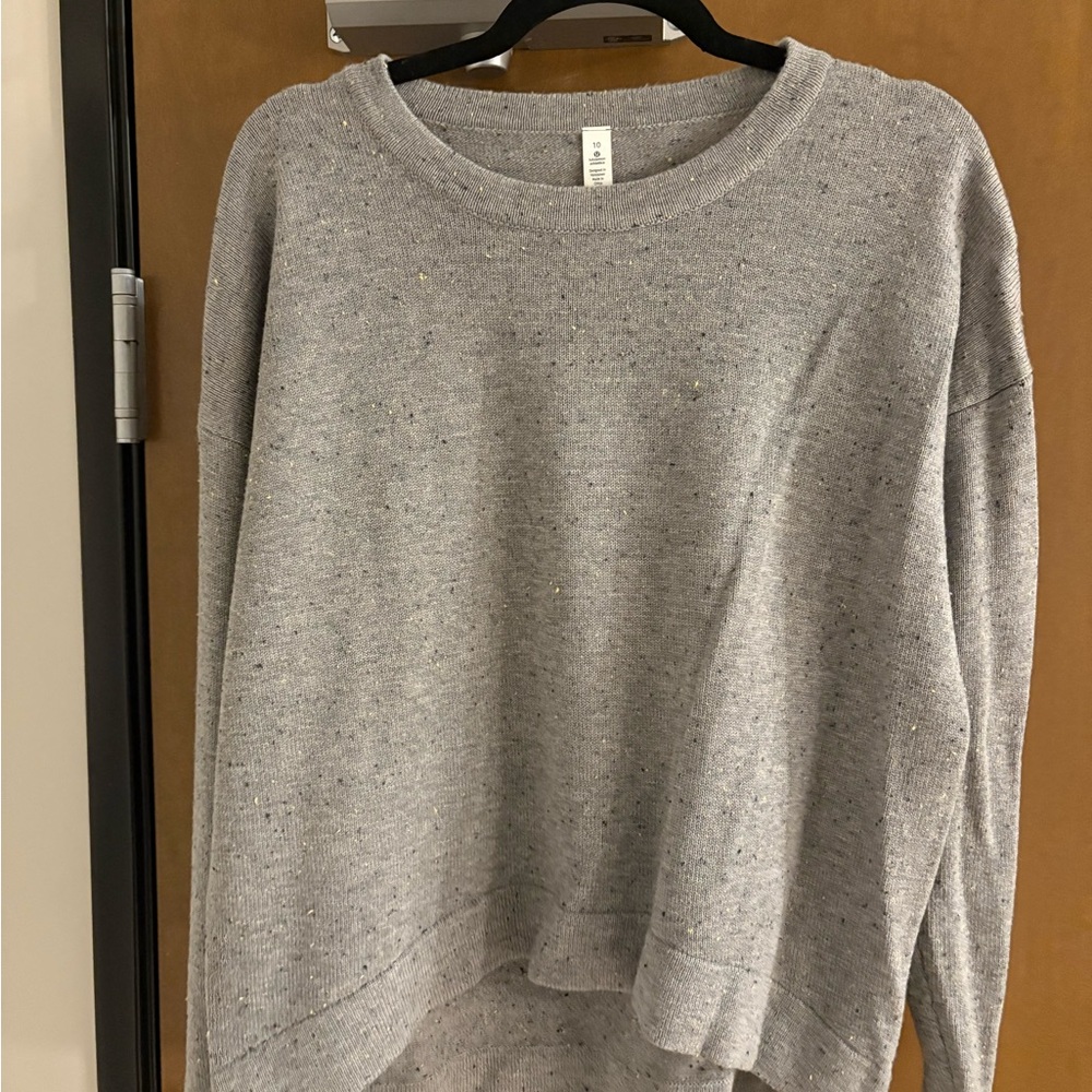 Lululemon Athletica Heather Gray Crew Neck Sweater